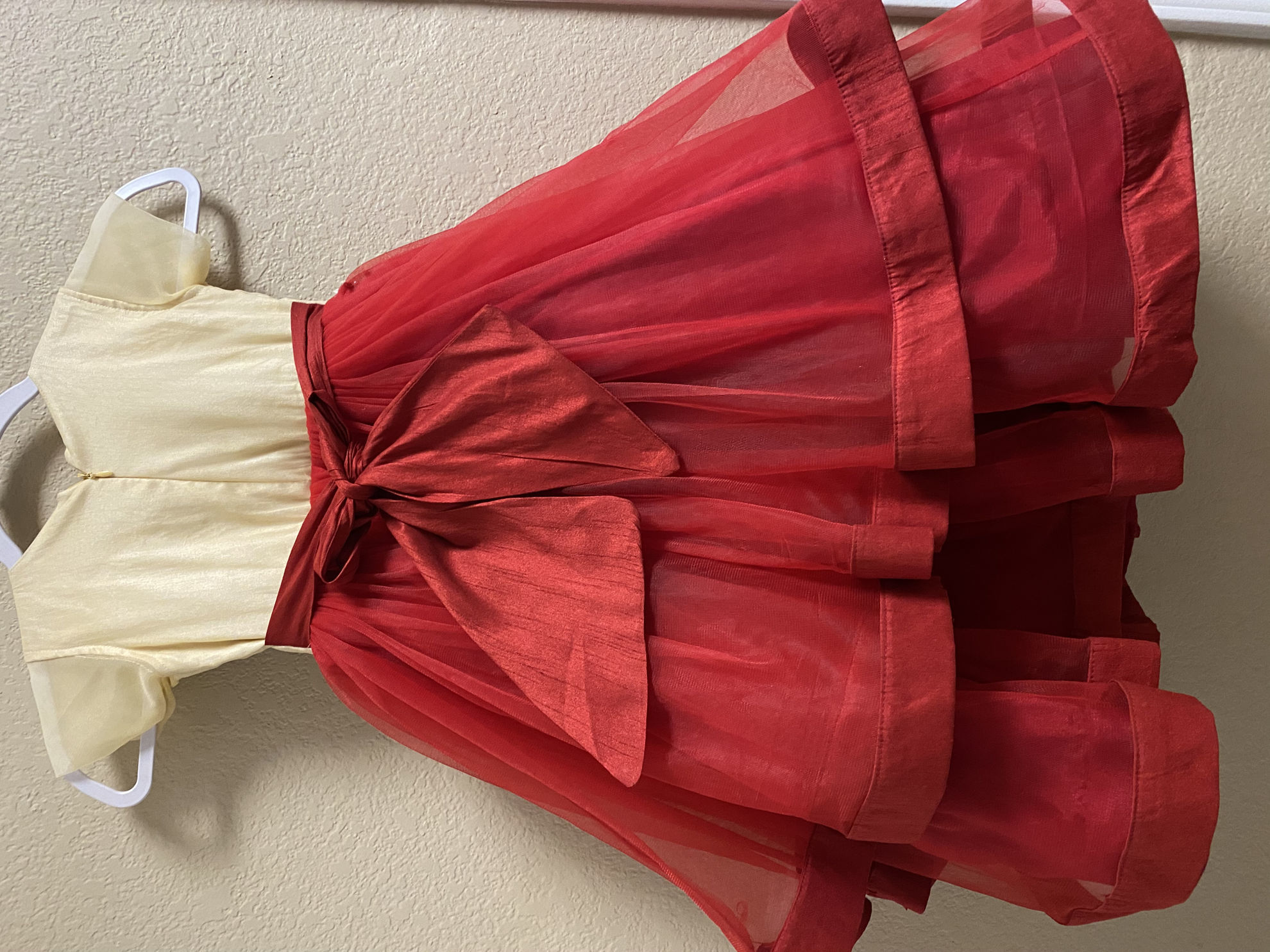 cream colour frock