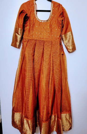 long frock border design