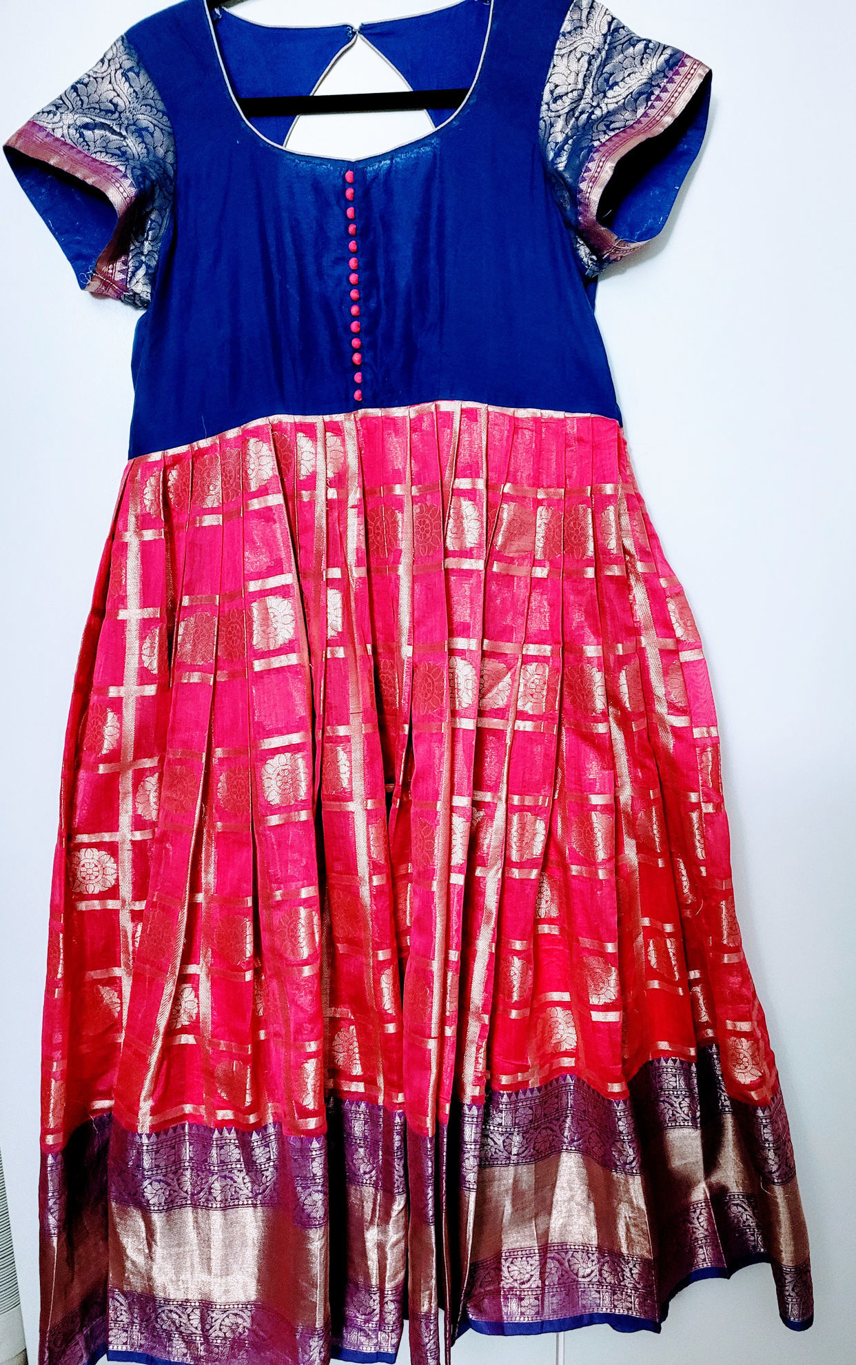 pot neck designs for long frocks