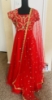 Picture of Red anarkali dress with heavy Maggam work