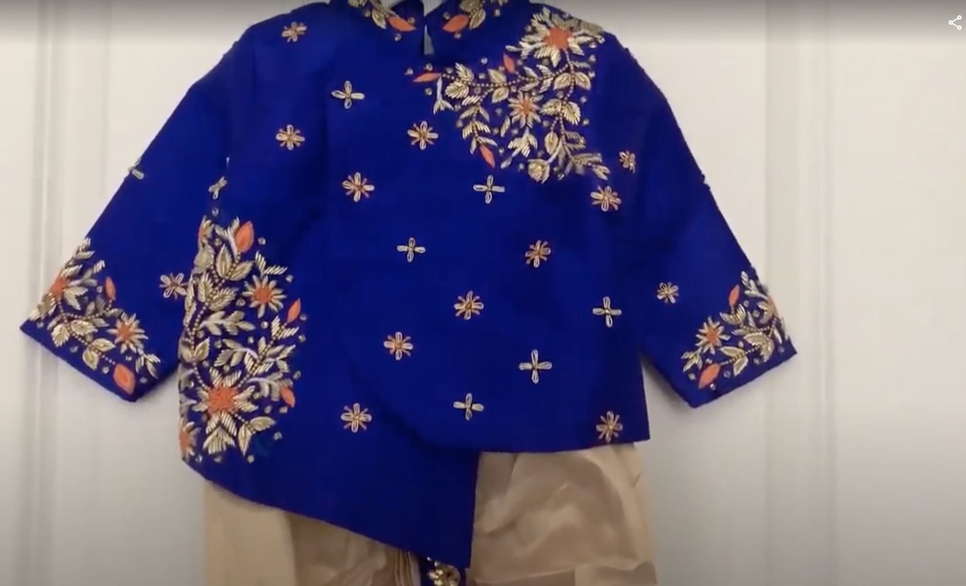 PunarviAuthenticPreLovedSustainable3m 1 yr Baby Boy Maggam Work