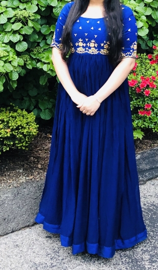 blue gown design