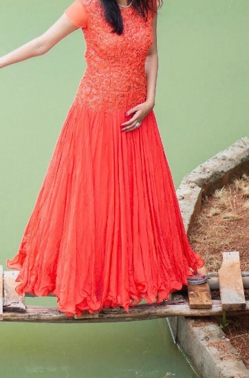 Picture of orange long frock