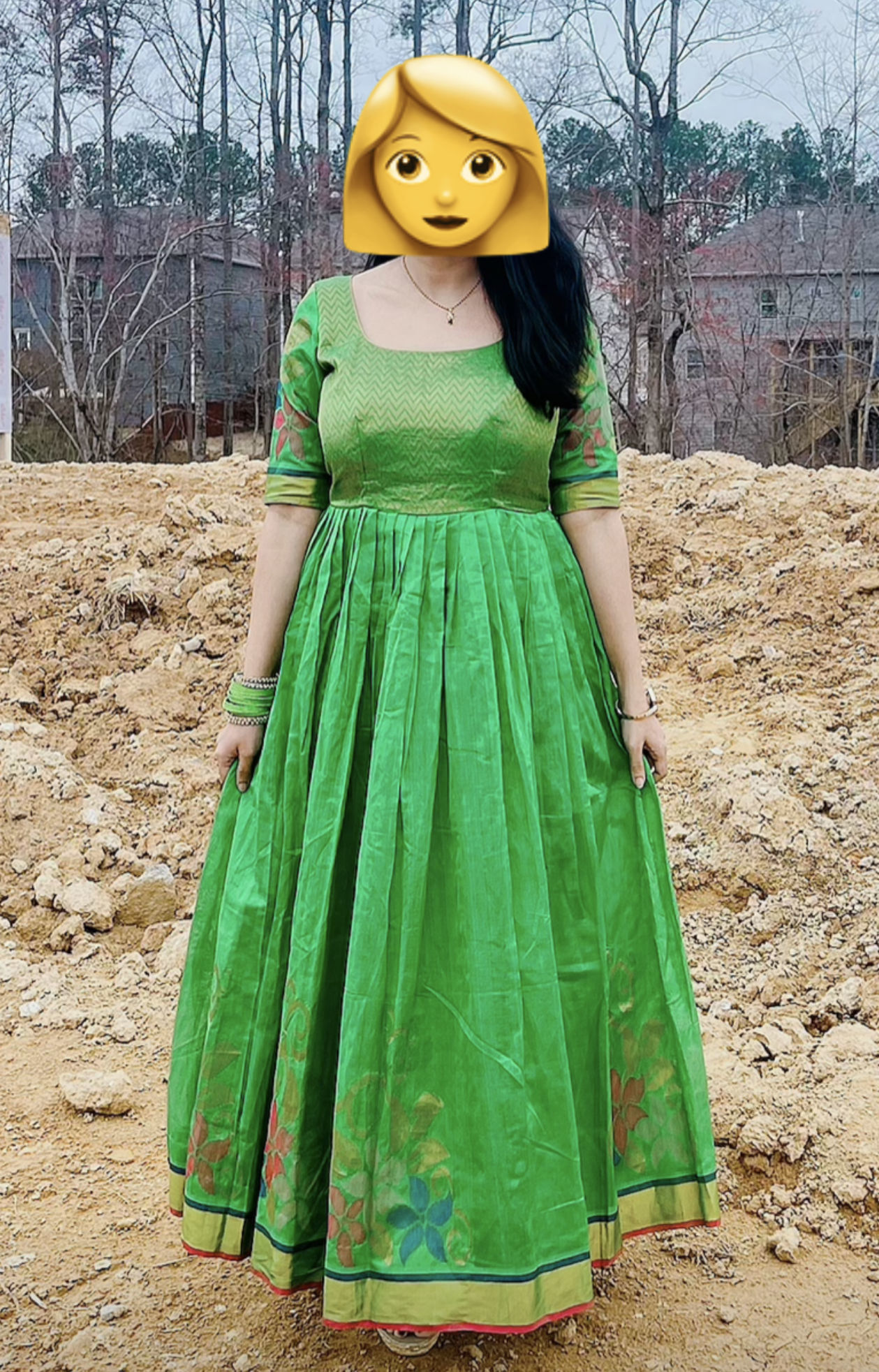 long frock in pattu