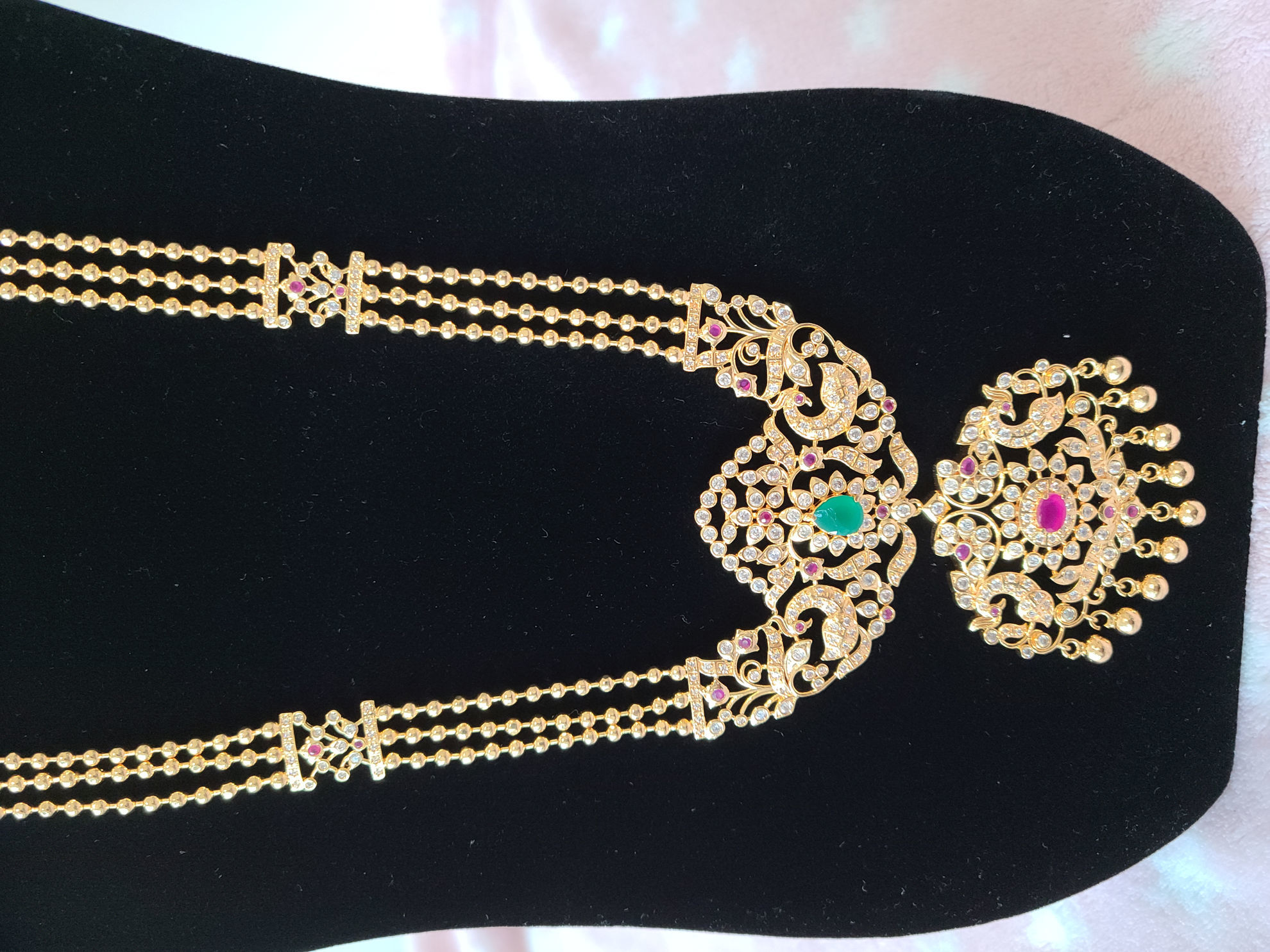 PunarviAuthenticPreLovedSustainableBeautiful Rani haram with earrings