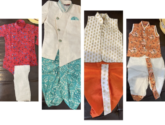 Picture of Set of 4 Boy’s kurta’s and Dhoti’s -(0 to 18 months old)