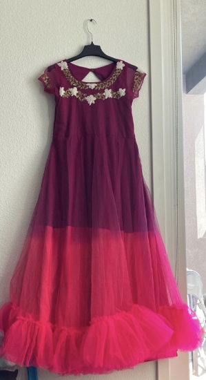 Long frock with frills