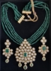 Picture of Designer Gold finish kundan beads necklace set