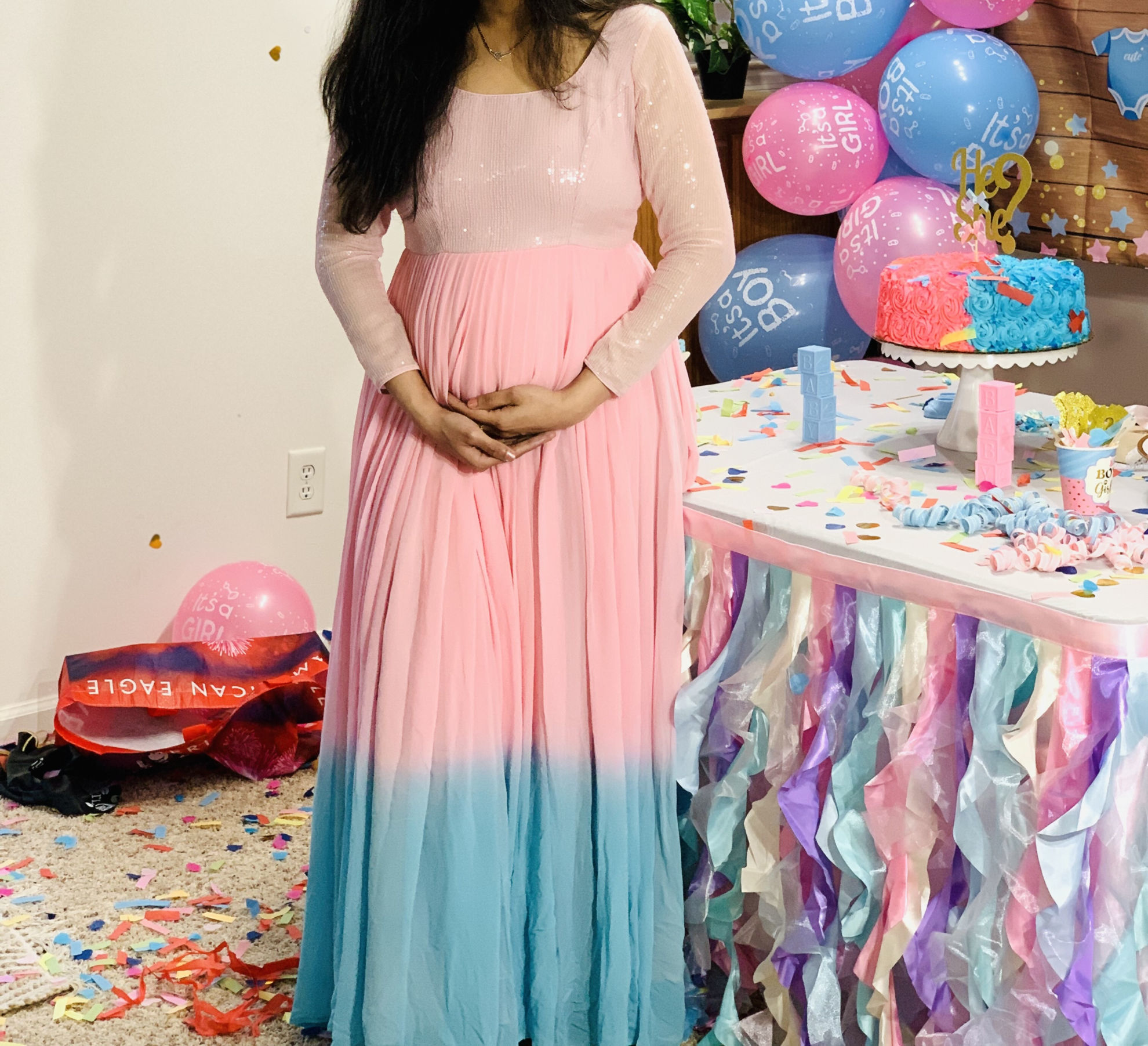 long georgette frock