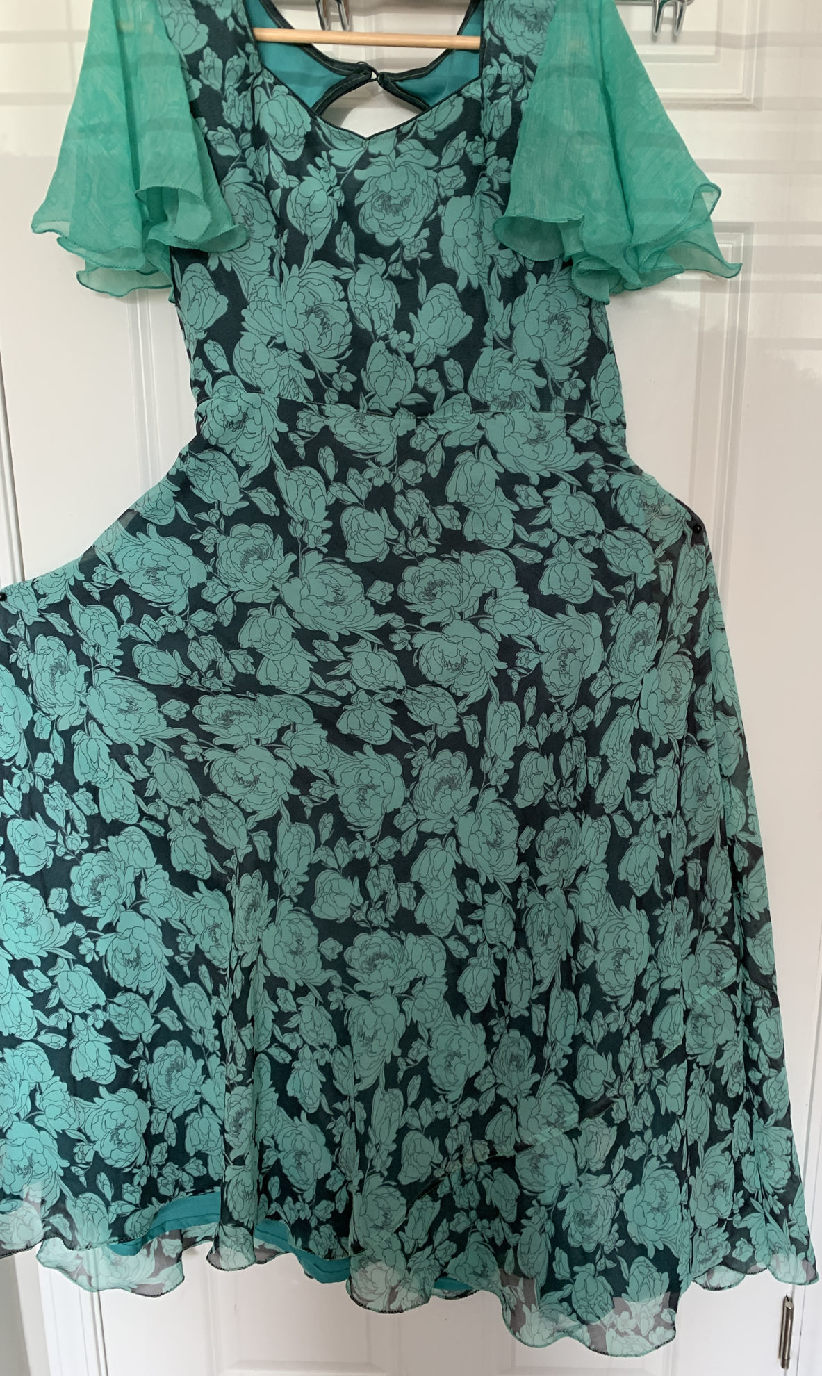 ruffle hands long frocks