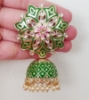 Picture of Brand new Beautiful Green Meenakari earrings