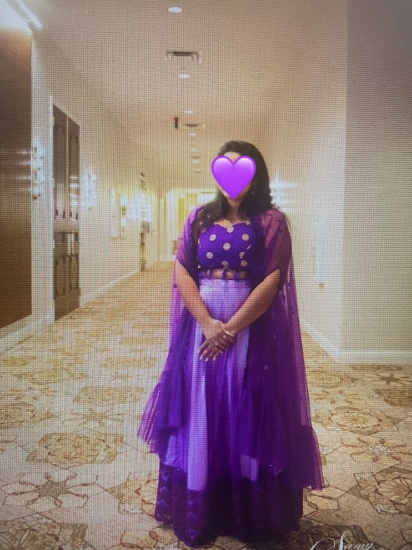 Picture of Lilac Lehenga with Cape