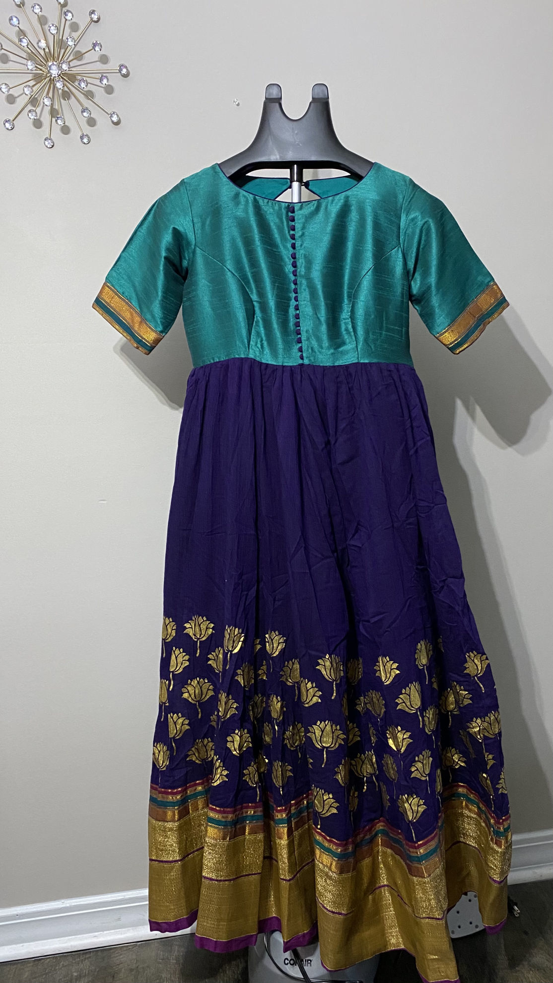 PunarviAuthenticPreLovedSustainablePurple Handloom Dress
