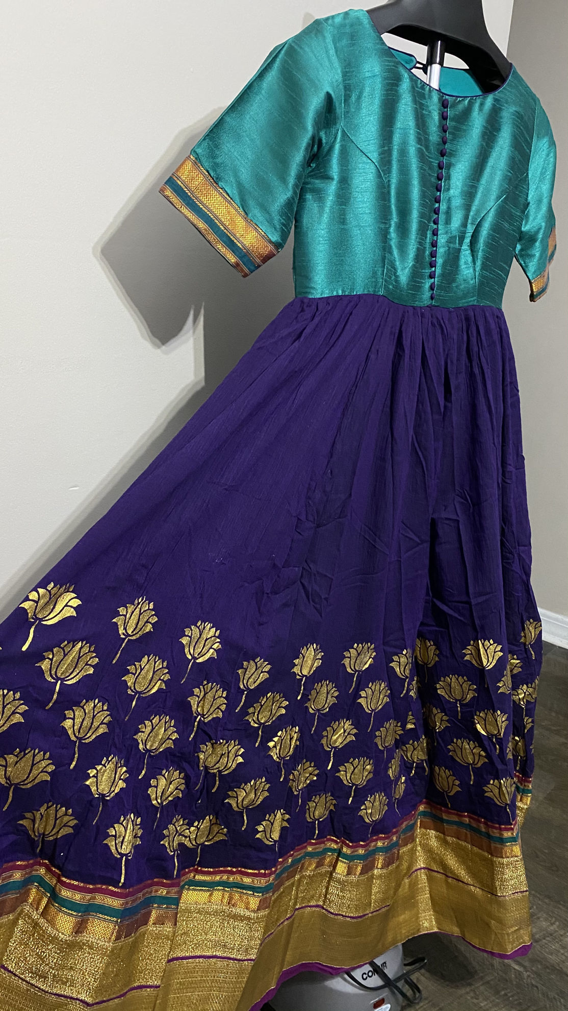 PunarviAuthenticPreLovedSustainablePurple Handloom Dress