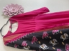 Picture of Pink pattu dress with pure silk ikkat duppata