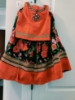 Picture of Beautiful Orange Floral lehenga and mirror work top