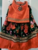 Picture of Beautiful Orange Floral lehenga and mirror work top