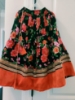 Picture of Beautiful Orange Floral lehenga and mirror work top