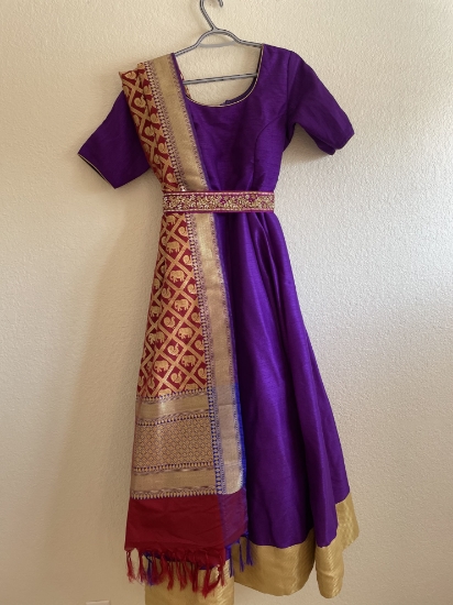 Picture of Purple and red dress