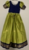 Picture of NEW semi pattu long frock with machine embroidery on yoke part for 6 to 7 years old girl
