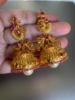 Picture of Ethnic earings /Pink Kundan Jhumkas(Gold Finish)