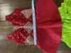 Picture of Green and red - top and chudi model pant 3- 4 years