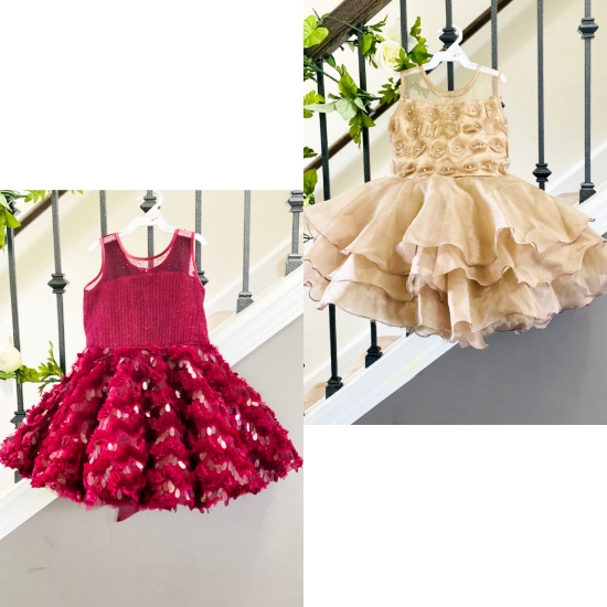 Picture of Combo of kids party wear frocks 2-3y