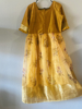Picture of New Sandal Yellow floral organza long dress