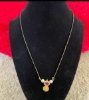 Picture of Lakshmi pendant Blackbeads with earrings