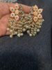 Picture of Meenakari Kundan Hand Painted Pearl Earrings
