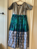 Picture of Brand New Silver and a peacock green Long dress