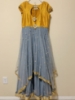 Picture of Beautiful Yellow and gray combination long dress