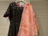 Picture of Black with more gear and organza dupatta