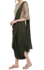 Picture of IndoWestern Green Dhothi style pant cotton Dress