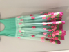 Picture of Beautiful pink rose net lehenga sea green with pink net blosue 7Y