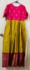 Picture of Yellow with pink long dress in L size