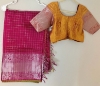 Picture of Beautiful pink and yellow combination Mangalagiri silk saree