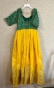 Picture of Green and Yellow combination long dress
