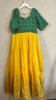 Picture of Green and Yellow combination long dress