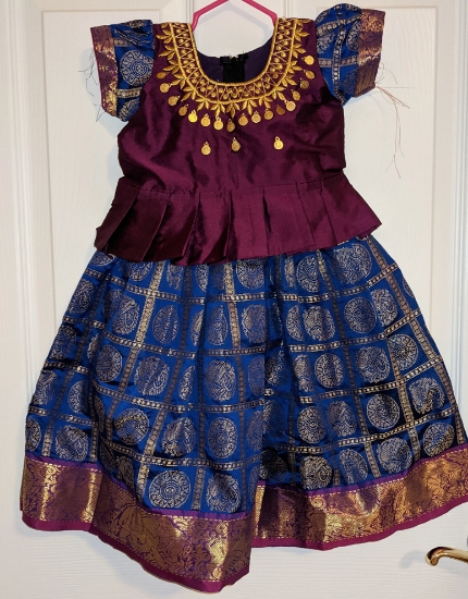 Picture of Pattu pavada for 1 - 2 year old girl