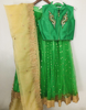 Picture of Green lehenga with golden cut work organza dupatta