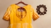 Picture of New Lemon Yellow Organza floor length dress