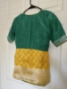 Picture of Beautiful raw mango inspired design yellow benares saree with blouse