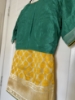 Picture of Beautiful raw mango inspired design yellow benares saree with blouse