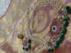 Picture of Gold look Kundan choker with matching nakshi earrings