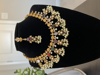 Picture of Premium quality real kemp navaratnan stone gutta pusalu necklace set