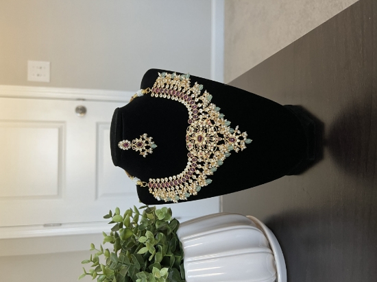 Picture of Premium quality chain with cz stones, beads and gutta pusalu