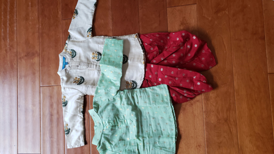 Picture of 6 to 12 month baby boy  2 kurtas and dhoti