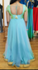 Picture of Light blue long dress with bodice work