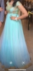 Picture of Light blue long dress with bodice work